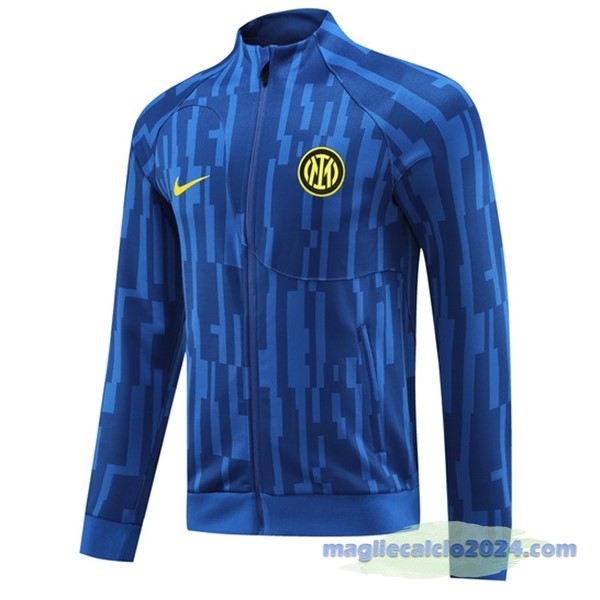 Set Completo Lunga Zip Giacca Inter Milán 2023 2024 I Blu Poco Prezzo