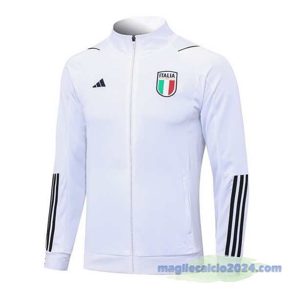 Set Completo Lunga Zip Giacca Italia 2023 Bianco Nero Poco Prezzo