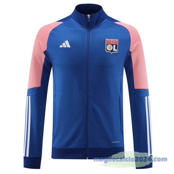 Set Completo Lunga Zip Giacca Lyon 2023 2024 Blu Rosa Poco Prezzo