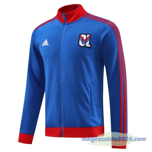 Set Completo Lunga Zip Giacca Lyon 2023 2024 Blu Rosso Poco Prezzo