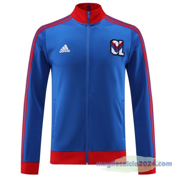 Set Completo Lunga Zip Giacca Lyon 2023 2024 Blu Rosso Poco Prezzo
