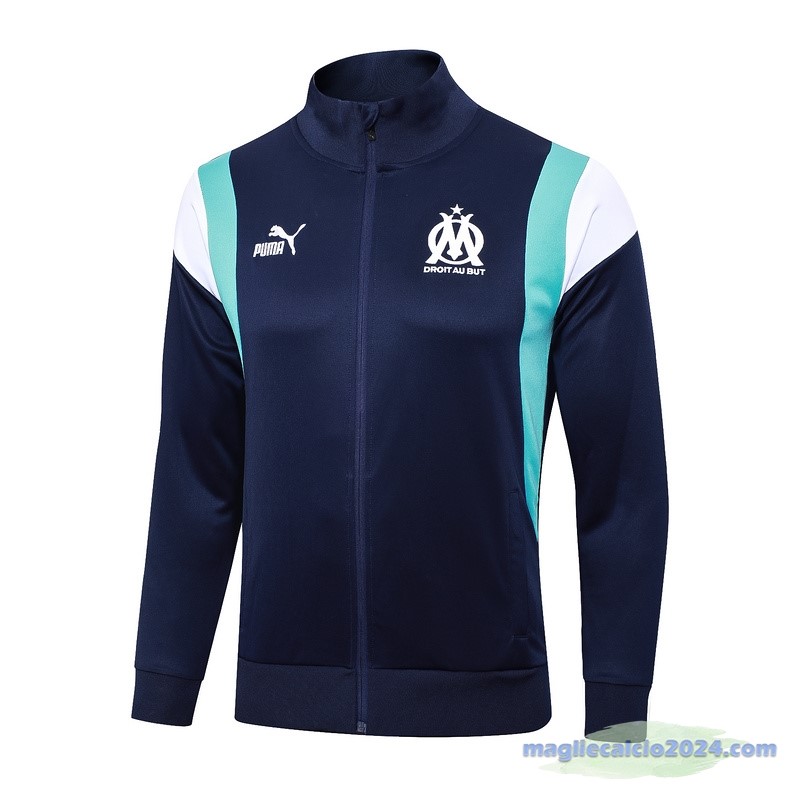 Set Completo Lunga Zip Giacca Marsella 2023 2024 Blu Navy Bianco Poco Prezzo