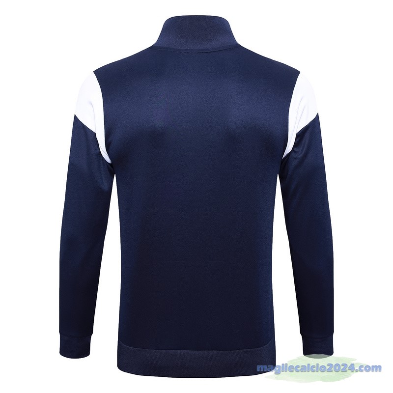 Set Completo Lunga Zip Giacca Marsella 2023 2024 Blu Navy Bianco Poco Prezzo