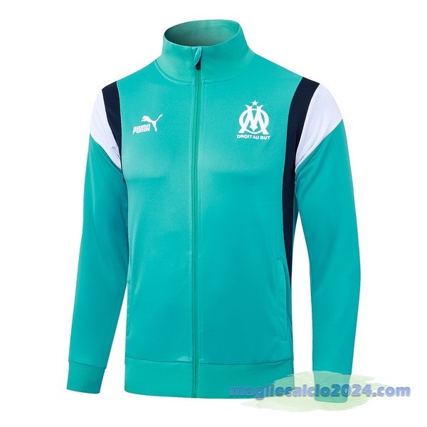 Set Completo Lunga Zip Giacca Marsella 2023 2024 Verde Bianco Poco Prezzo
