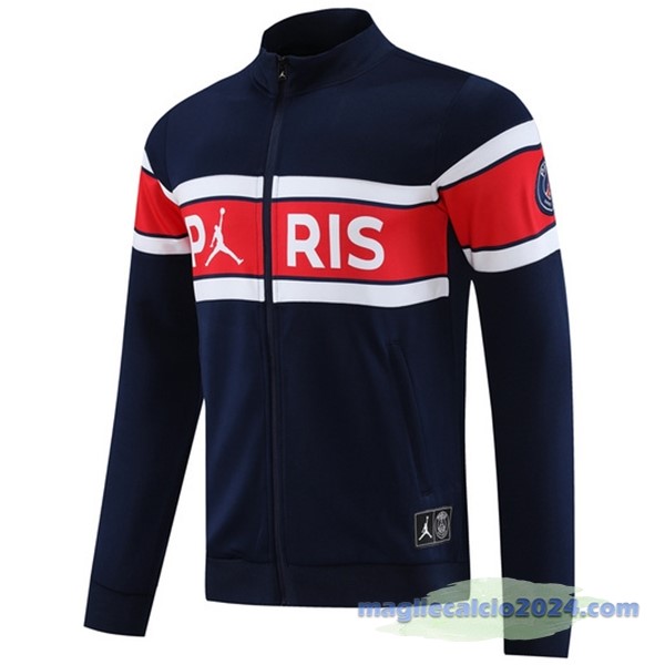 Set Completo Lunga Zip Giacca Paris Saint Germain 2023 2024 Blu Rosso Bianco Poco Prezzo