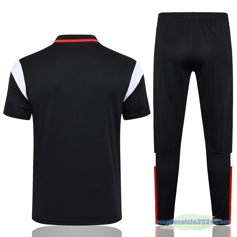 Set Completo Polo AC Milan 2023 2024 Nero Rosso Bianco Poco Prezzo