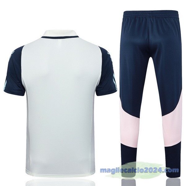Set Completo Polo Ajax 2023 2024 Bianco Blu Poco Prezzo
