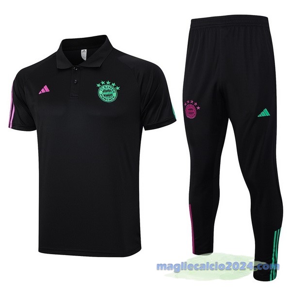 Set Completo Polo Bayern Múnich 2023 2024 Nero Poco Prezzo