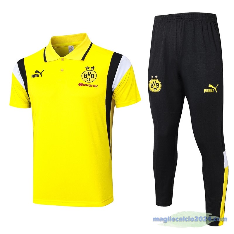 Set Completo Polo Borussia Dortmund 2023 2024 Giallo Bianco Nero Poco Prezzo