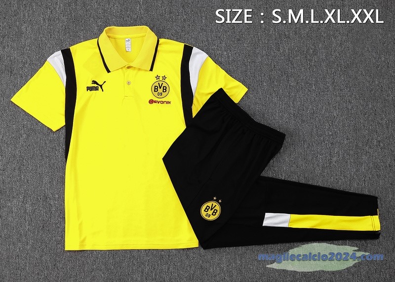 Set Completo Polo Borussia Dortmund 2023 2024 Giallo Bianco Nero Poco Prezzo
