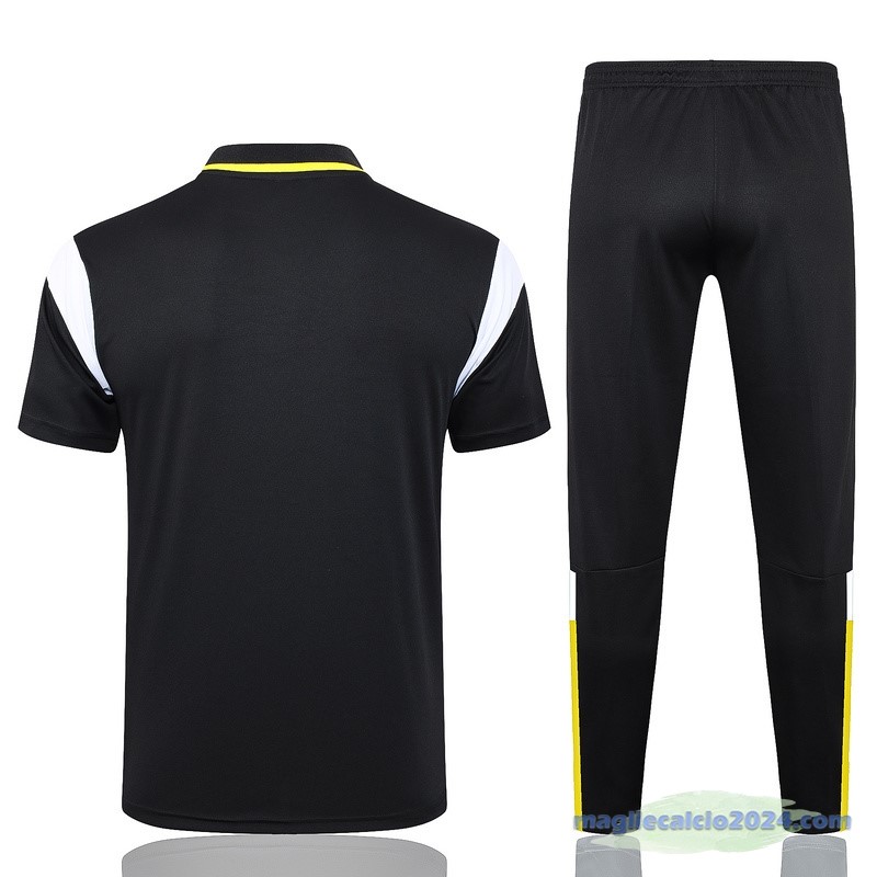 Set Completo Polo Borussia Dortmund 2023 2024 Nero Giallo Poco Prezzo