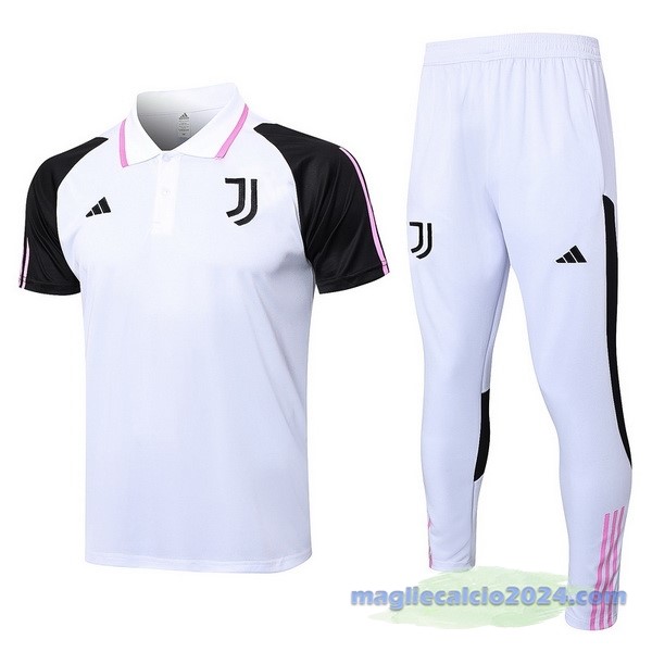 Set Completo Polo Juventus 2023 2024 Bianco Nero Poco Prezzo