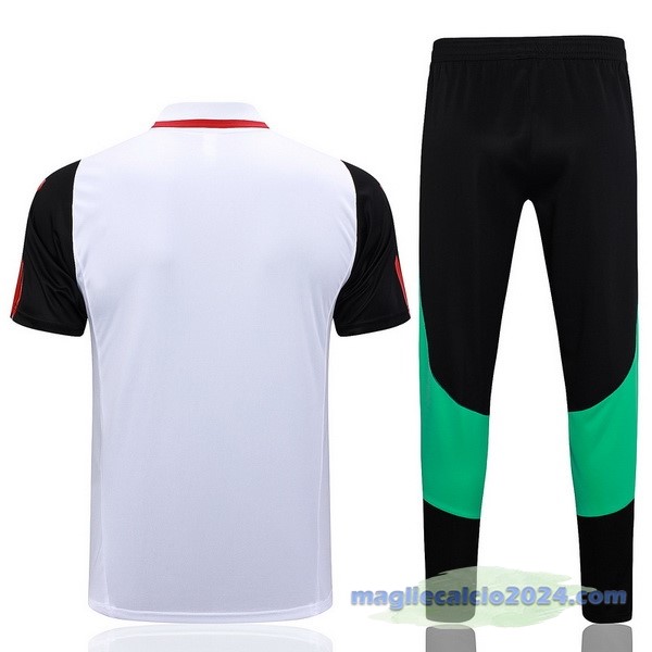 Set Completo Polo Manchester United 2023 2024 Bianco Nero Rosso Poco Prezzo