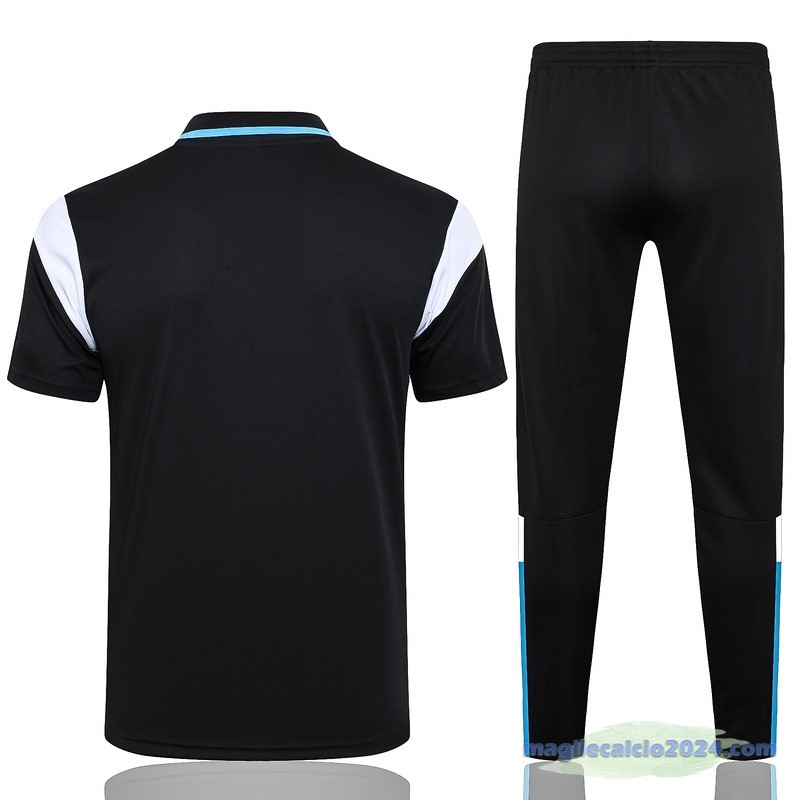 Set Completo Polo Marsella 2023 2024 Blu Navy Bianco Poco Prezzo