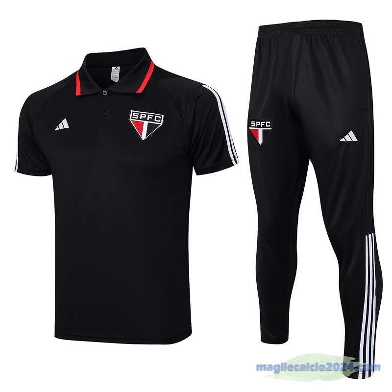 Set Completo Polo São Paulo 2023 2024 Nero Poco Prezzo