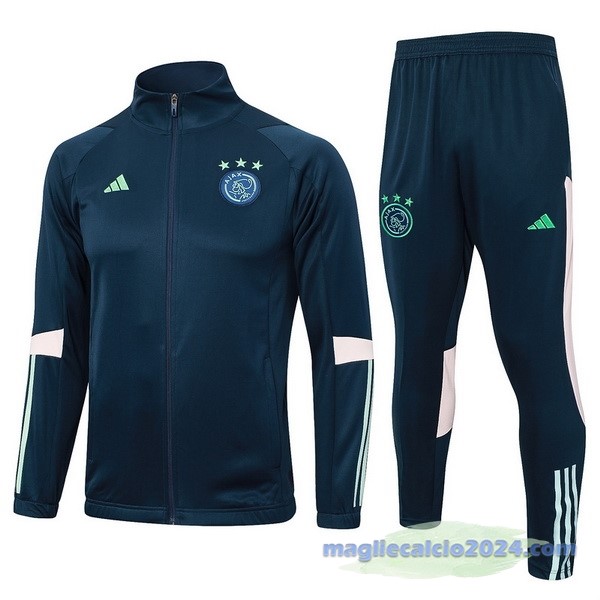 Set Completo Set Completo Lunga Zip Giacca Ajax 2023 2024 Blu Navy Rosa Poco Prezzo