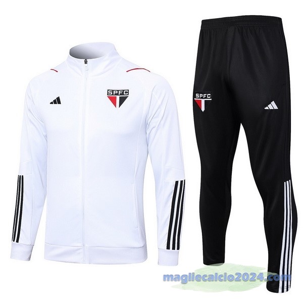 Set Completo Set Completo Lunga Zip Giacca Arsenal 2023 2024 Bianco Nero Poco Prezzo