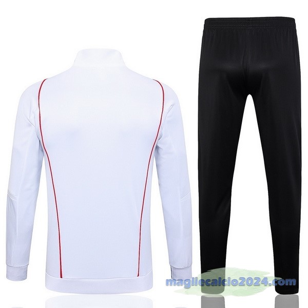 Set Completo Set Completo Lunga Zip Giacca Arsenal 2023 2024 Bianco Nero Poco Prezzo