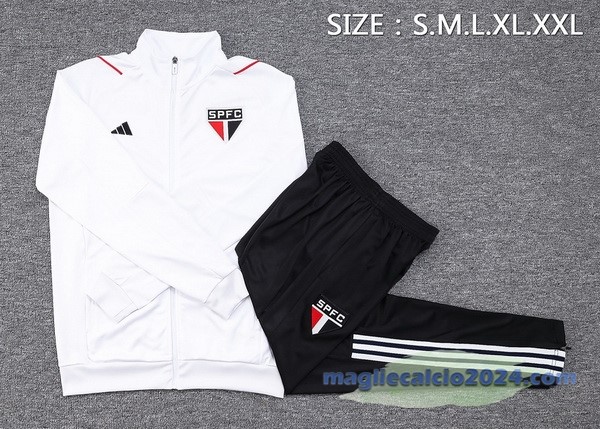 Set Completo Set Completo Lunga Zip Giacca Arsenal 2023 2024 Bianco Nero Poco Prezzo