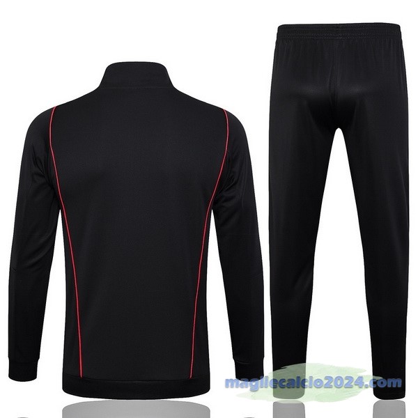 Set Completo Set Completo Lunga Zip Giacca Arsenal 2023 2024 Nero Bianco Poco Prezzo