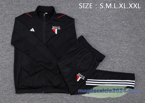 Set Completo Set Completo Lunga Zip Giacca Arsenal 2023 2024 Nero Bianco Poco Prezzo