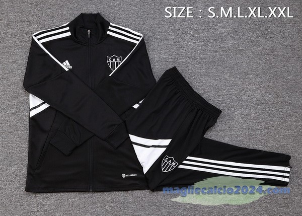 Set Completo Set Completo Lunga Zip Giacca Atlético Mineiro 2023 2024 Nero Bianco Poco Prezzo