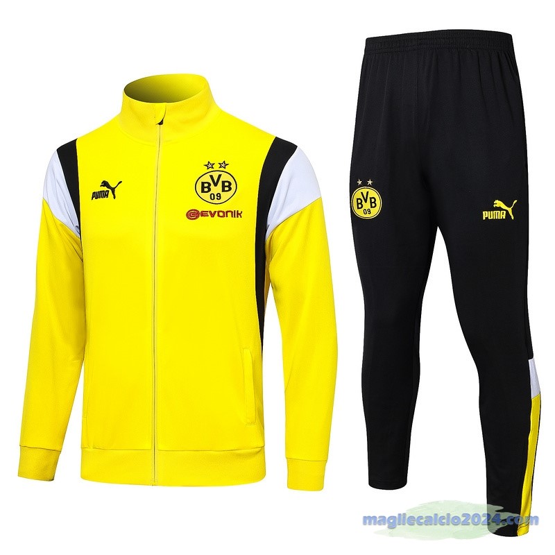 Set Completo Set Completo Lunga Zip Giacca Borussia Dortmund 2023 2024 Giallo Bianco Nero Poco Prezzo