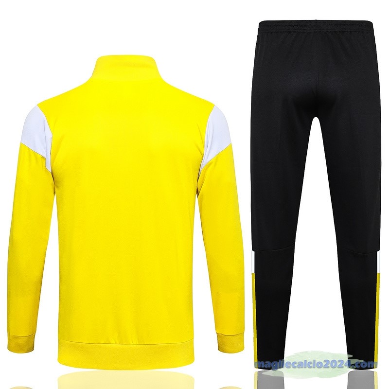 Set Completo Set Completo Lunga Zip Giacca Borussia Dortmund 2023 2024 Giallo Bianco Nero Poco Prezzo