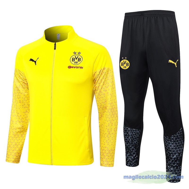 Set Completo Set Completo Lunga Zip Giacca Borussia Dortmund 2023 2024 Giallo I Nero Poco Prezzo