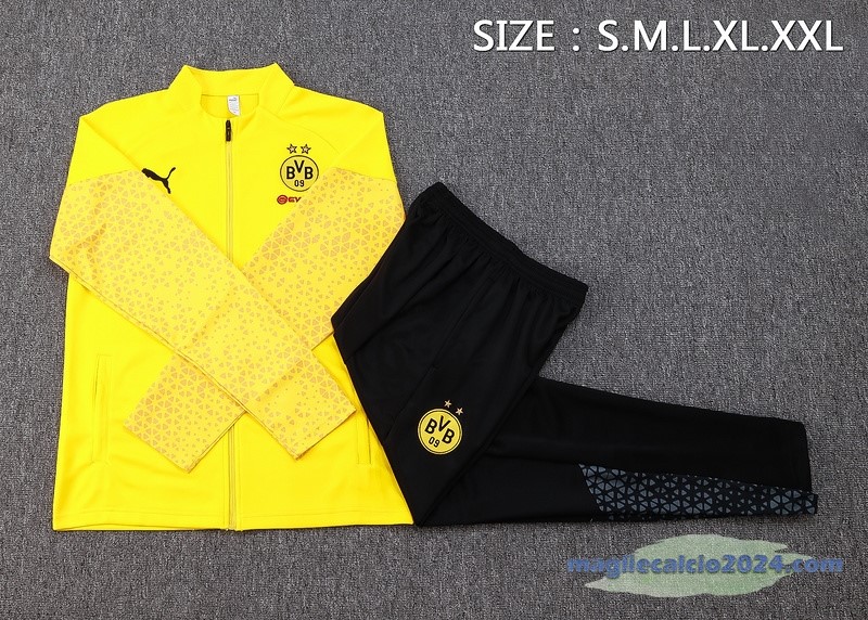 Set Completo Set Completo Lunga Zip Giacca Borussia Dortmund 2023 2024 Giallo I Nero Poco Prezzo