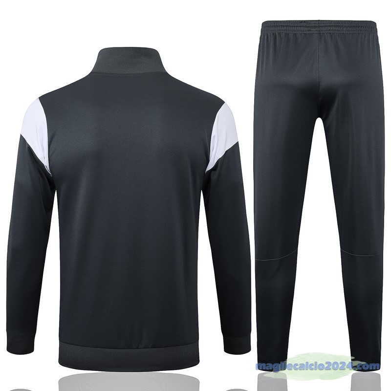 Set Completo Set Completo Lunga Zip Giacca Borussia Dortmund 2023 2024 Grigio Giallo Poco Prezzo