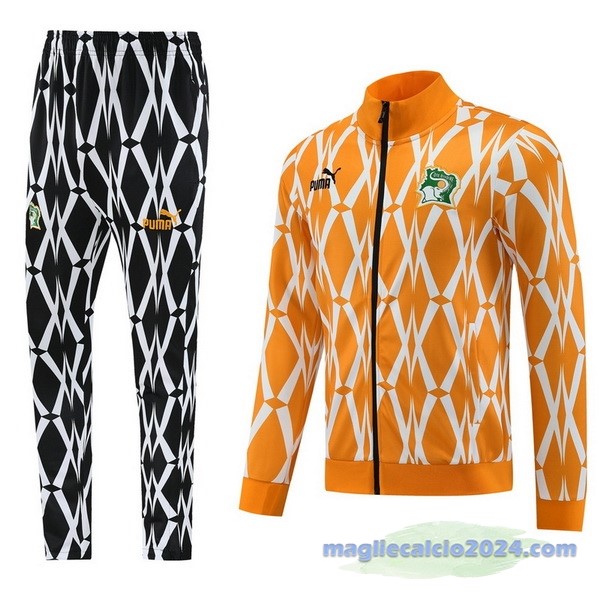 Set Completo Set Completo Lunga Zip Giacca Costa d'Avorio 2023 Nero Arancione Poco Prezzo