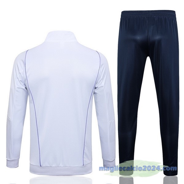 Set Completo Set Completo Lunga Zip Giacca Cruzeiro 2023 2024 Bianco Blu Navy Poco Prezzo