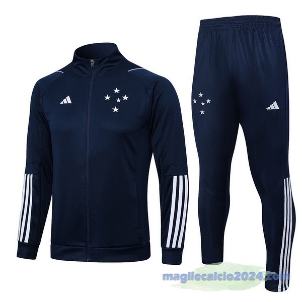 Set Completo Set Completo Lunga Zip Giacca Cruzeiro 2023 2024 Blu Navy Poco Prezzo