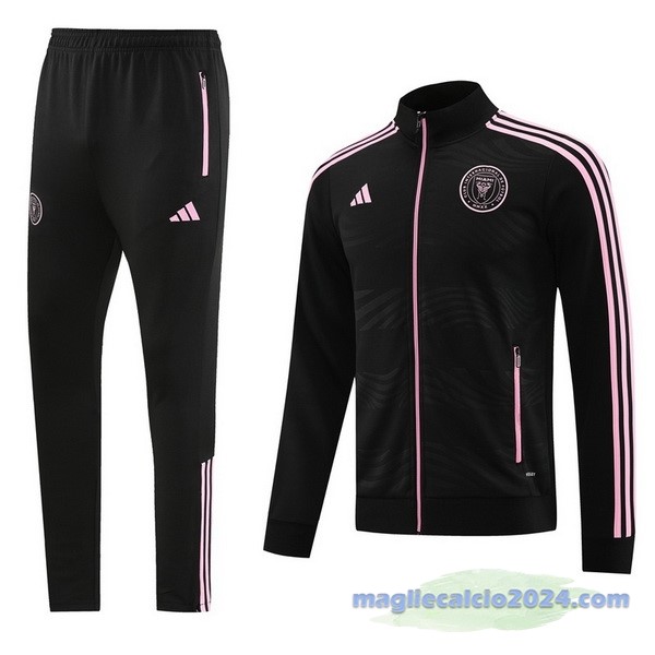 Set Completo Set Completo Lunga Zip Giacca Inter Miami 2023 2024 Nero Poco Prezzo