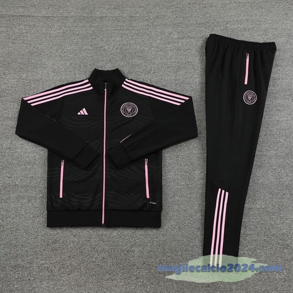 Set Completo Set Completo Lunga Zip Giacca Inter Miami 2023 2024 Nero Poco Prezzo