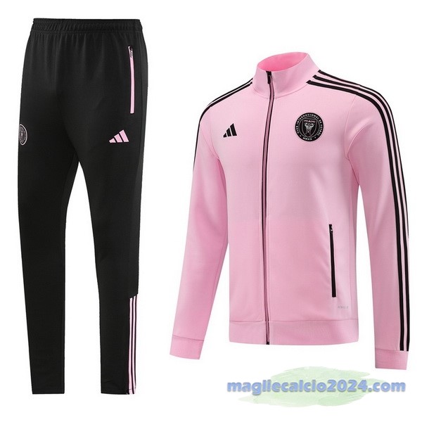 Set Completo Set Completo Lunga Zip Giacca Inter Miami 2023 2024 Nero Rosa Poco Prezzo
