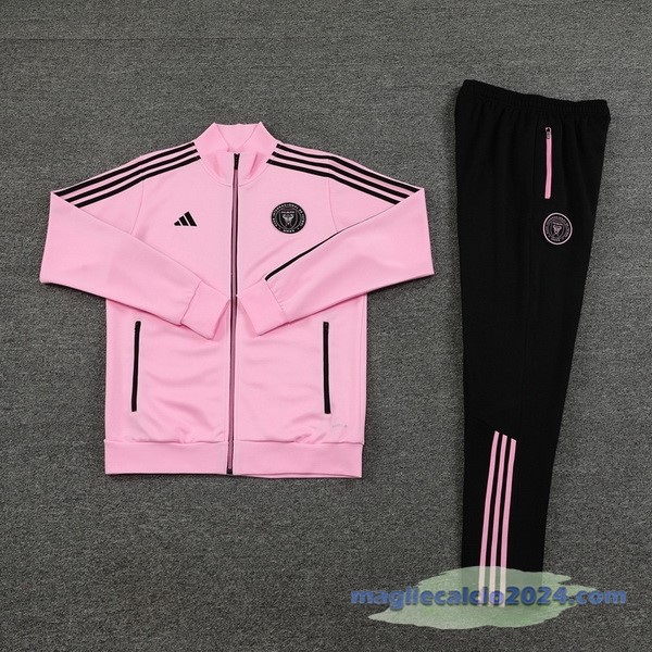 Set Completo Set Completo Lunga Zip Giacca Inter Miami 2023 2024 Nero Rosa Poco Prezzo