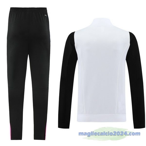 Set Completo Set Completo Lunga Zip Giacca Juventus 2023 2024 Nero Bianco Rosa Poco Prezzo