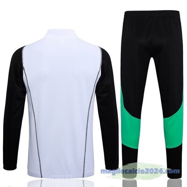 Set Completo Set Completo Lunga Zip Giacca Manchester United 2023 2024 Bianco Nero Rosso Poco Prezzo