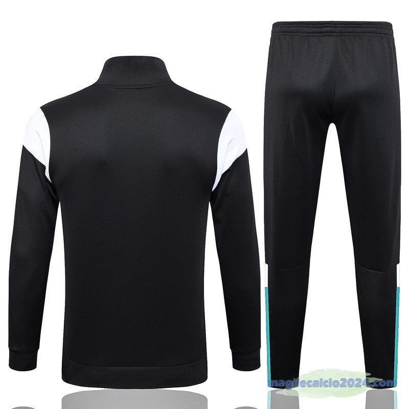 Set Completo Set Completo Lunga Zip Giacca Marsella 2023 2024 Nero Bianco Blu Poco Prezzo
