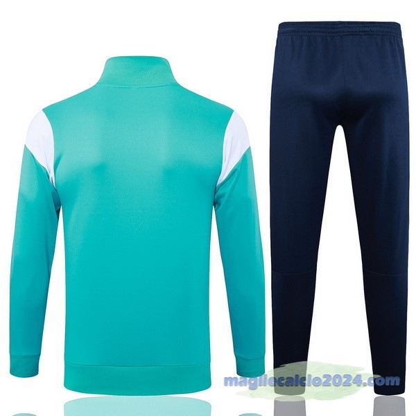 Set Completo Set Completo Lunga Zip Giacca Marsella 2023 2024 Verde Bianco Blu Poco Prezzo