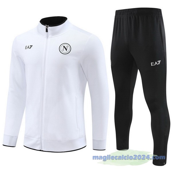Set Completo Set Completo Lunga Zip Giacca Napoli 2023 2024 Bianco Nero Poco Prezzo