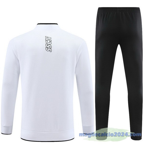 Set Completo Set Completo Lunga Zip Giacca Napoli 2023 2024 Bianco Nero Poco Prezzo