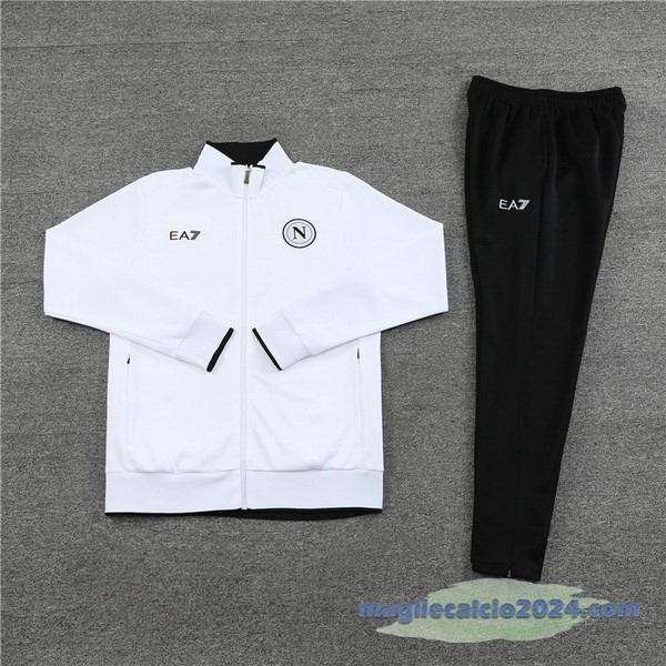Set Completo Set Completo Lunga Zip Giacca Napoli 2023 2024 Bianco Nero Poco Prezzo