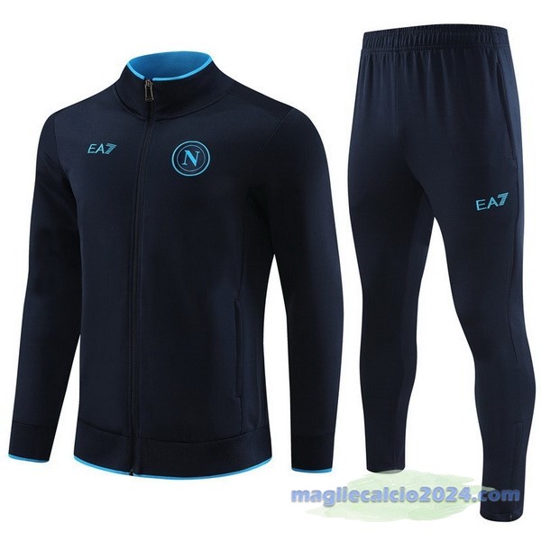 Set Completo Set Completo Lunga Zip Giacca Napoli 2023 2024 Blu Navy Poco Prezzo