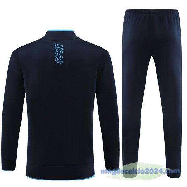 Set Completo Set Completo Lunga Zip Giacca Napoli 2023 2024 Blu Navy Poco Prezzo