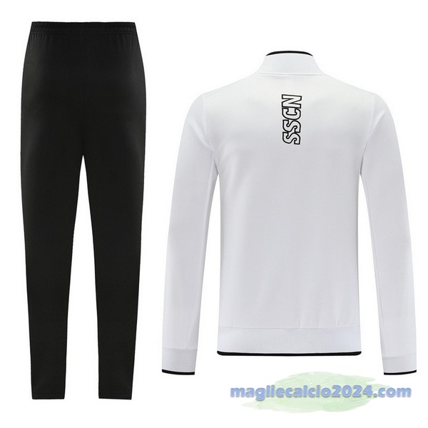 Set Completo Set Completo Lunga Zip Giacca Napoli 2023 2024 Nero Bianco Poco Prezzo