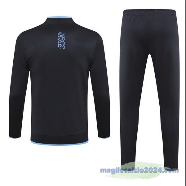 Set Completo Set Completo Lunga Zip Giacca Napoli 2023 2024 Nero Blu Poco Prezzo