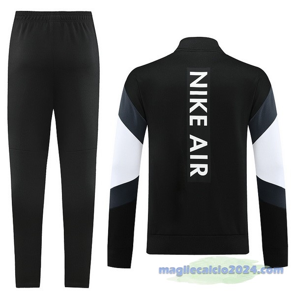 Set Completo Set Completo Lunga Zip Giacca Nike 2023 Nero Bianco Poco Prezzo
